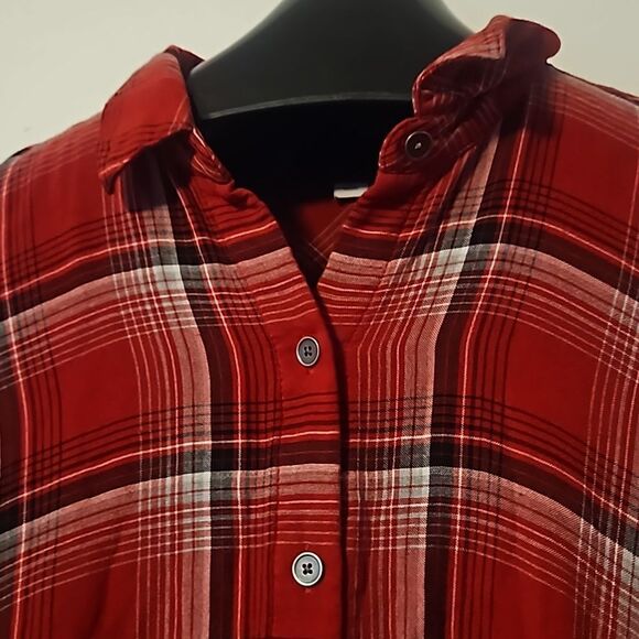 J Jill woman plaid shirt S petite long sleeve - Picture 3 of 6